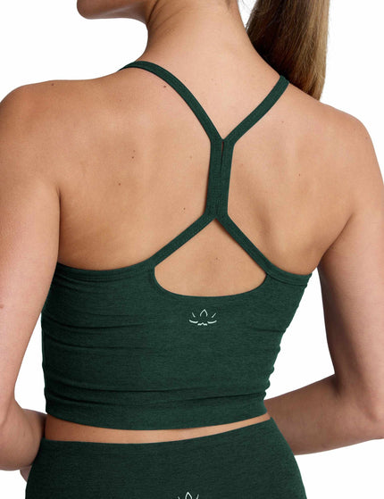 Beyond Yoga Spacedye Slim Racerback Cropped Tank - Dark Spruce Green Heatherimages4- The Sports Edit