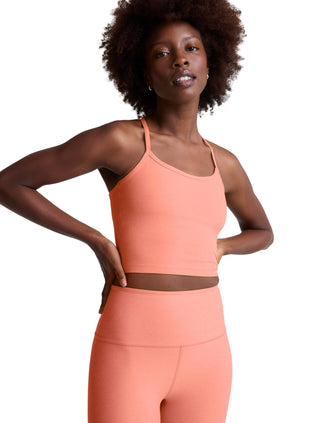 Spacedye Slim Racerback Cropped Tank - Dreamsicle Heather