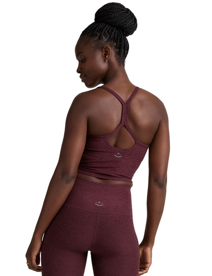 Beyond Yoga Spacedye Slim Racerback Cropped Tank - Midnight Burgundy Heatherimages3- The Sports Edit