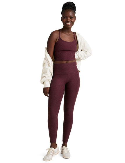 Beyond Yoga Spacedye Slim Racerback Cropped Tank - Midnight Burgundy Heatherimages4- The Sports Edit