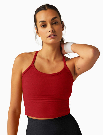 Beyond Yoga Spacedye Slim Racerback Cropped Tank - Ruby Red Heatherimages1- The Sports Edit