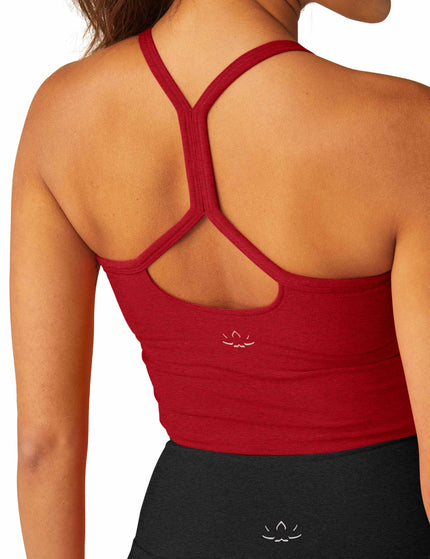 Beyond Yoga Spacedye Slim Racerback Cropped Tank - Ruby Red Heatherimages2- The Sports Edit