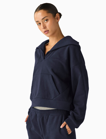 Beyond Yoga Street Smart Pullover - After Dark Navyimages1- The Sports Edit