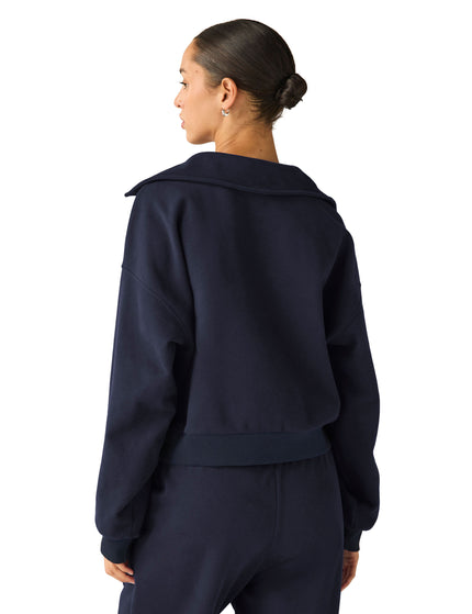 Beyond Yoga Street Smart Pullover - After Dark Navyimages2- The Sports Edit