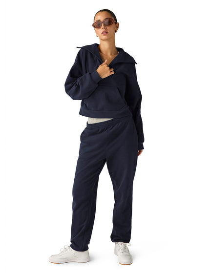 Beyond Yoga Street Smart Pullover - After Dark Navyimages4- The Sports Edit