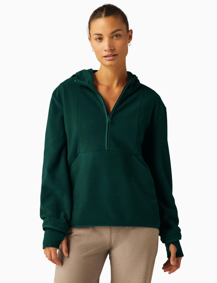 Beyond Yoga Urban Explorer Half Zip Pullover - Dark Spruce Greenimages1- The Sports Edit