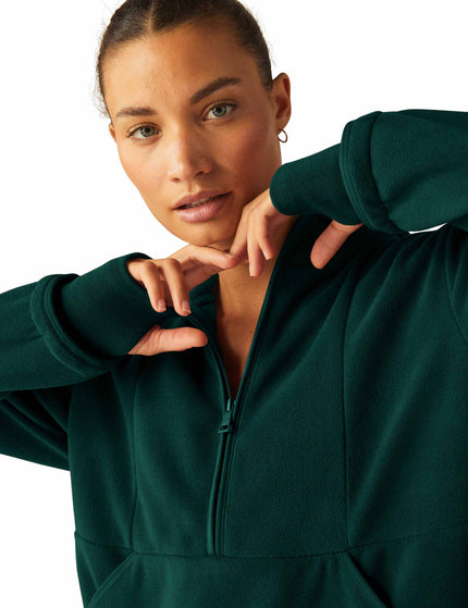 Beyond Yoga Urban Explorer Half Zip Pullover - Dark Spruce Greenimages3- The Sports Edit