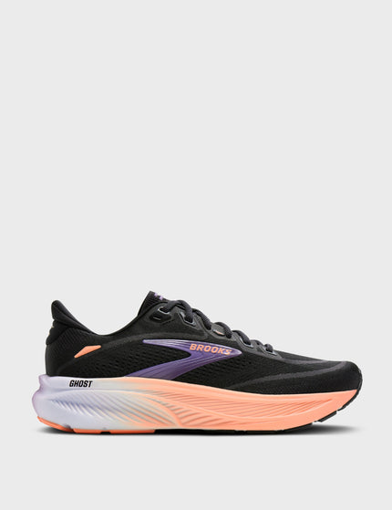 Brooks Ghost 18 - Black/Mulled Grape/Peachimages1- The Sports Edit