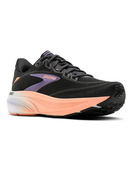 Brooks Ghost 18 - Black/Mulled Grape/Peachimages2- The Sports Edit