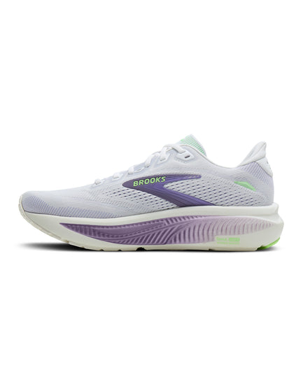 Brooks Ghost 18 - White/Purple Hebe/Greenimages3- The Sports Edit