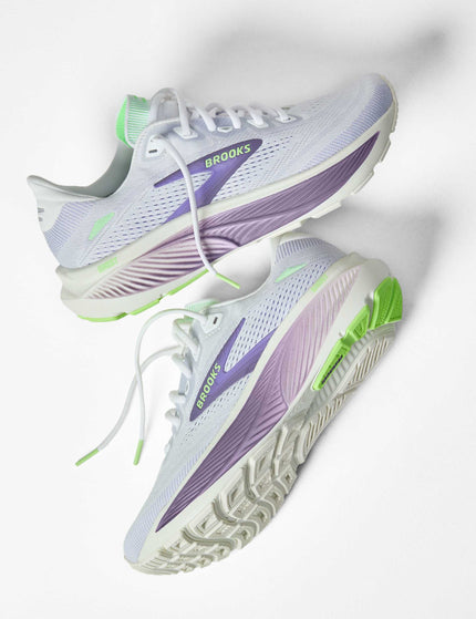Brooks Ghost 18 - White/Purple Hebe/Greenimages7- The Sports Edit