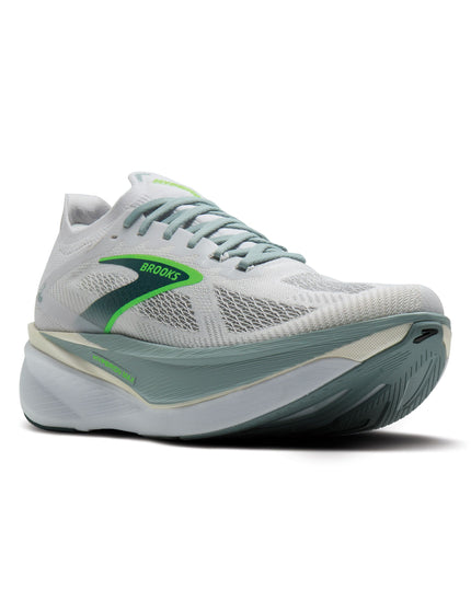 Brooks Hyperion Max 3 - White/Gray Mist/Greenimages2- The Sports Edit