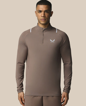 Apex Training 1/4 Zip Top - Deep Taupe