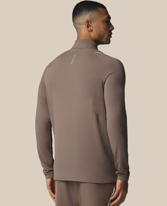 Apex Training 1/4 Zip Top - Deep Taupe