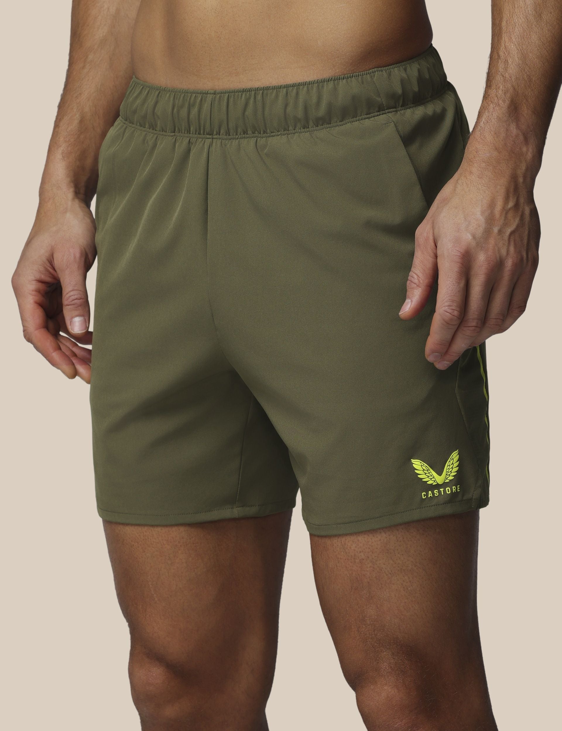 Apex 6" Shorts w Inner Brief Ivy Green Safety