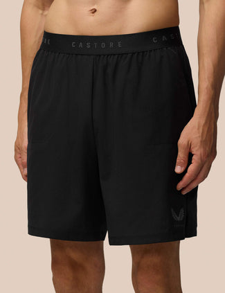 7” Branded Elastic Shorts - Black/Gunmetal