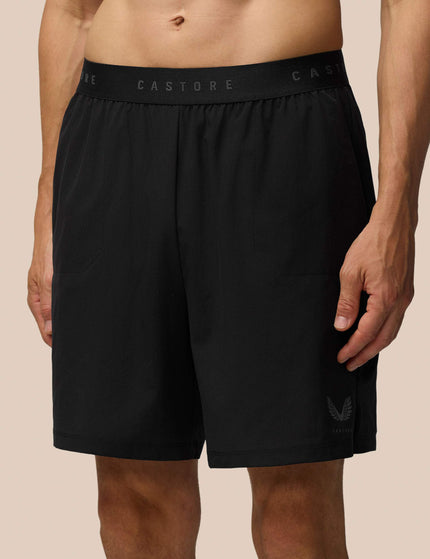 Castore 7” Branded Elastic Shorts - Black/Gunmetalimages1- The Sports Edit