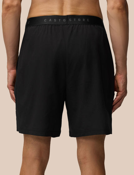Castore 7” Branded Elastic Shorts - Black/Gunmetalimages2- The Sports Edit