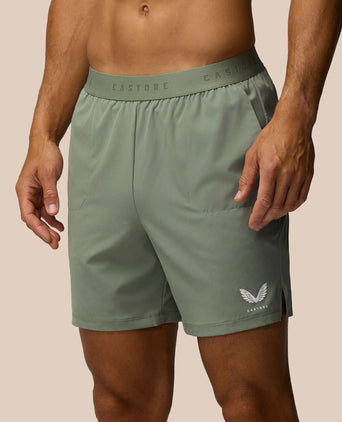 7” Branded Elastic Shorts - Light Green
