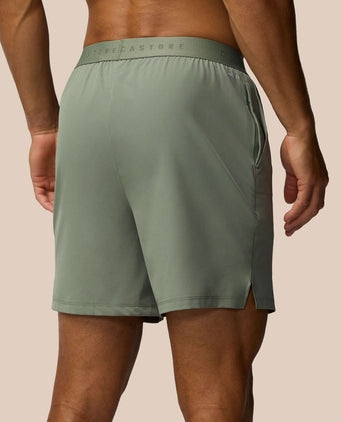 7” Branded Elastic Shorts - Light Green
