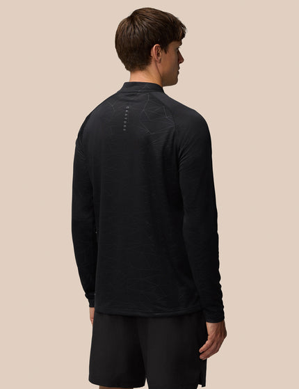 Castore Aop 1/4 Zip Longsleeve Top - Black/Gunmetalimages2- The Sports Edit