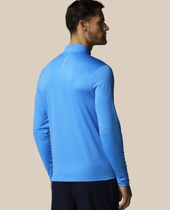 Adapt All-Over Print Quarter Zip Long Sleeve Top - Blue