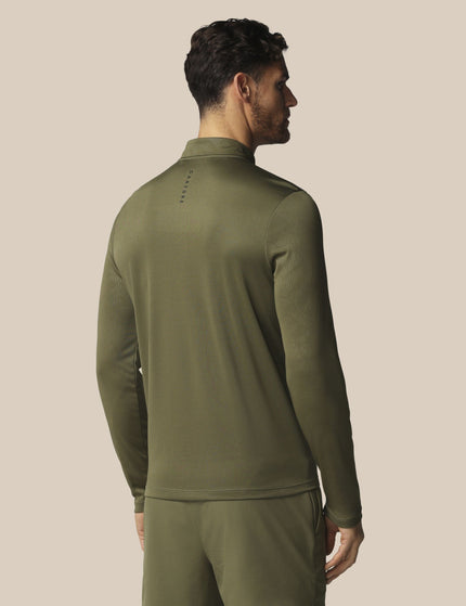 Castore Adapt All-Over Print Quarter Zip Long Sleeve Top - Ivy Greenimages2- The Sports Edit