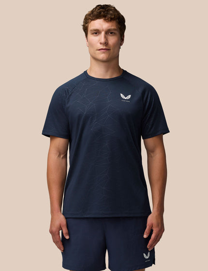 Castore Aop Short Sleeve T-Shirt - Midnight Navy/Whiteimages1- The Sports Edit