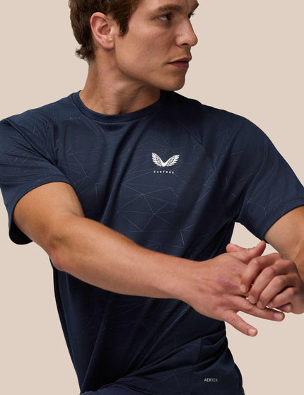 Castore Aop Short Sleeve T-Shirt - Midnight Navy/Whiteimages3- The Sports Edit