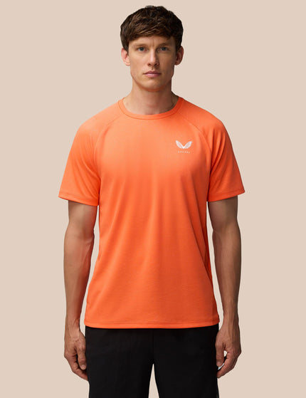 Castore Aop Short Sleeve T-Shirt - Bright Orange/Mid Greyimages1- The Sports Edit