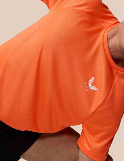 Castore Aop Short Sleeve T-Shirt - Bright Orange/Mid Greyimages5- The Sports Edit