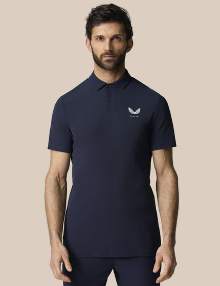 Castore Club Essential Short Sleeve Polo - Midnight Navy/Whiteimages1- The Sports Edit
