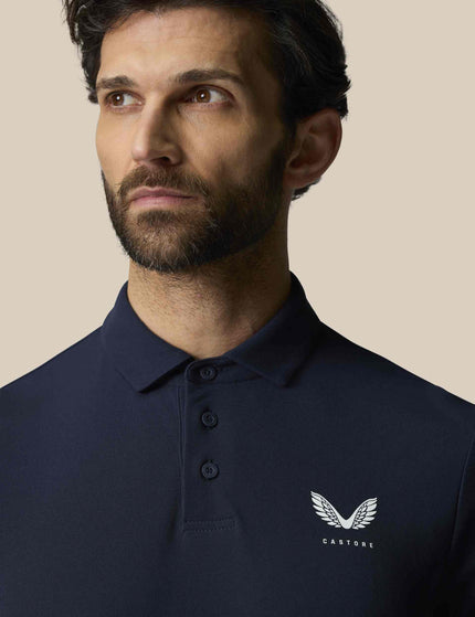 Castore Club Essential Short Sleeve Polo - Midnight Navy/Whiteimages3- The Sports Edit