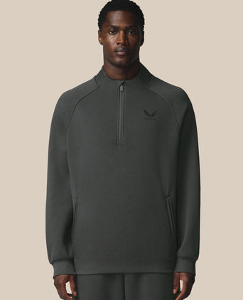 Adapt Cotton Fleece Quarter Zip Sweatshirt - Gunmetal