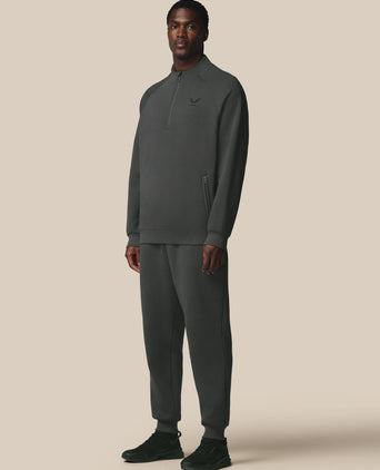 Adapt Cotton Fleece Quarter Zip Sweatshirt - Gunmetal