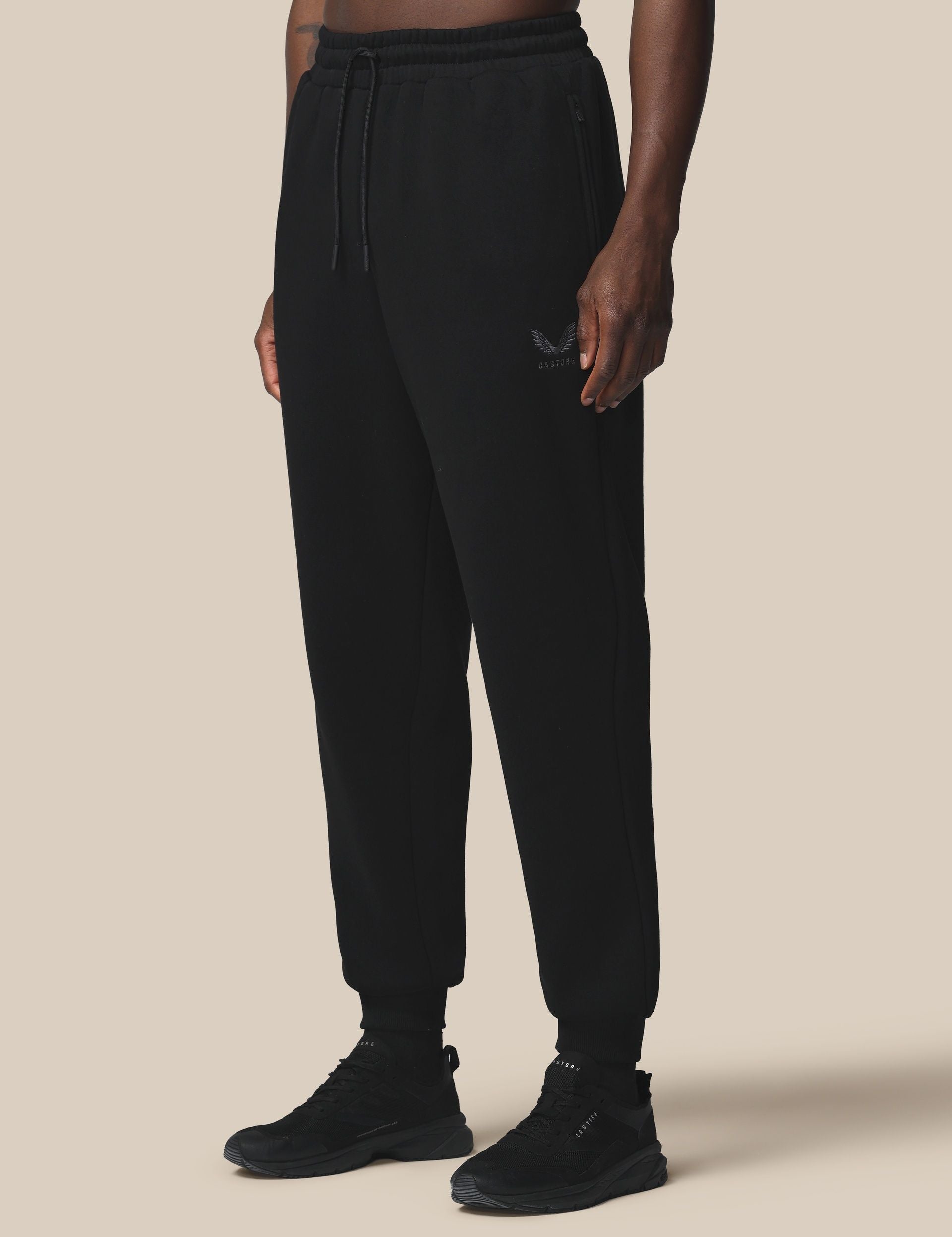 Cotton Fleece Jogger Black Gunmetal