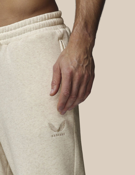 Castore Cotton Fleece Jogger - Oatmeal Marlimages5- The Sports Edit