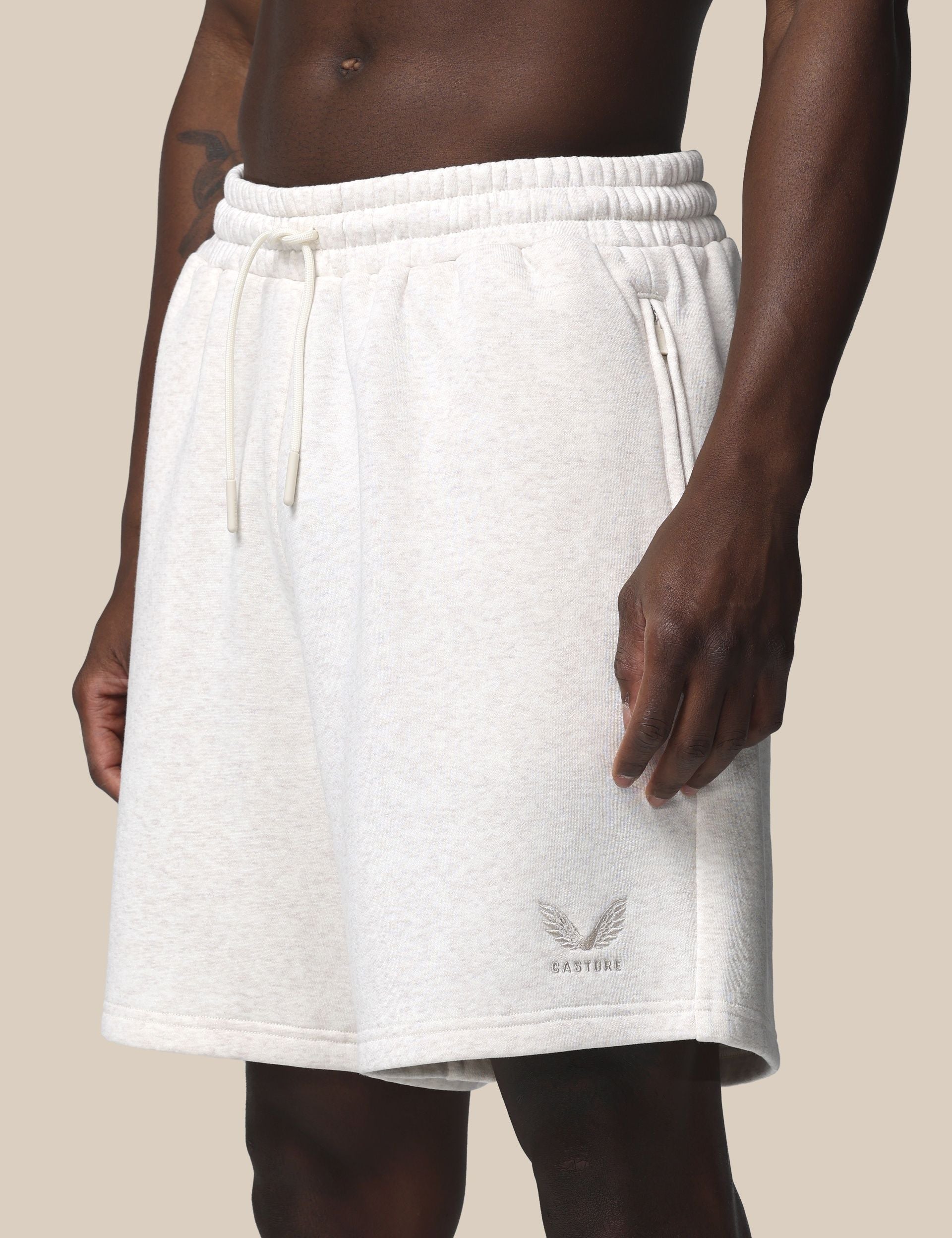 Cotton Fleece Shorts Oatmeal Marl