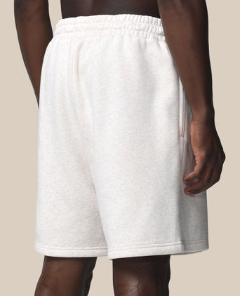 Cotton Fleece Shorts - Oatmeal Marl