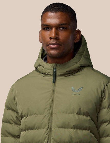 Castore Essential Lightweight Wadded Jacket - Ivy Green/Gunmetalimages3- The Sports Edit