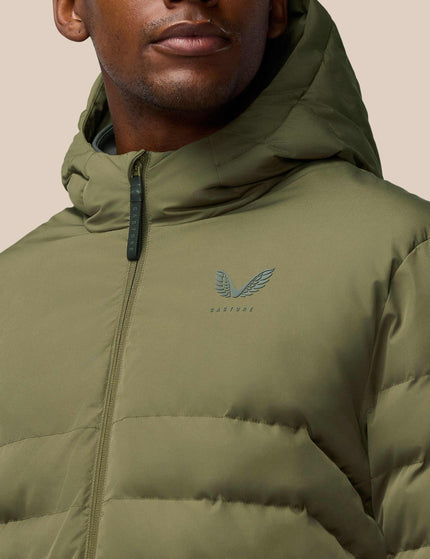 Castore Essential Lightweight Wadded Jacket - Ivy Green/Gunmetalimages4- The Sports Edit