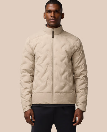 Lightweight Wadded Zip Jacket - Mushroom/Black