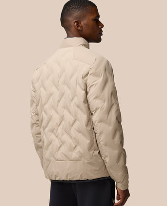 Lightweight Wadded Zip Jacket - Mushroom/Black