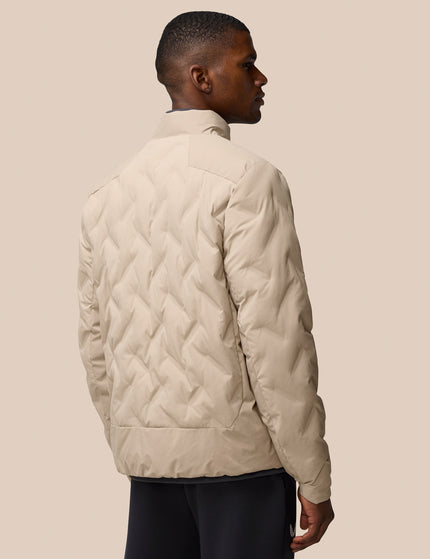 Castore Lightweight Wadded Zip Jacket - Mushroom/Blackimages2- The Sports Edit