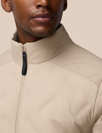Castore Lightweight Wadded Zip Jacket - Mushroom/Blackimages6- The Sports Edit
