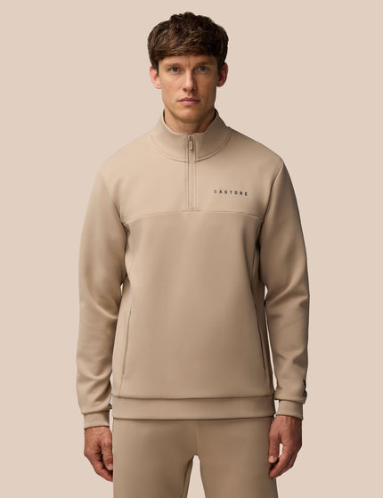 Castore Scuba 1/4 Zip - Mushroom/Gunmetalimages1- The Sports Edit