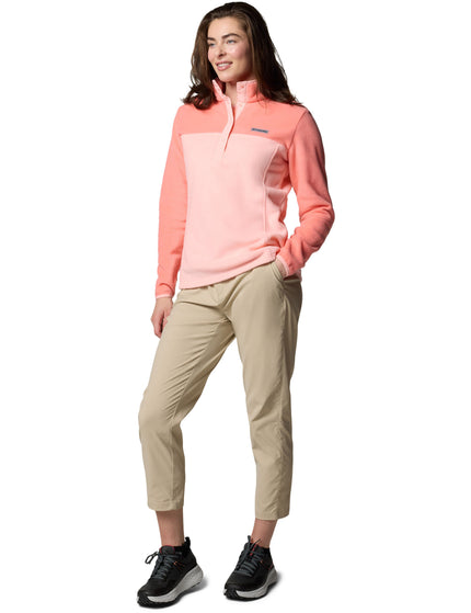 Columbia Benton Springs Half Snap Pullover - Pink Sand/Alpenglowimages4- The Sports Edit