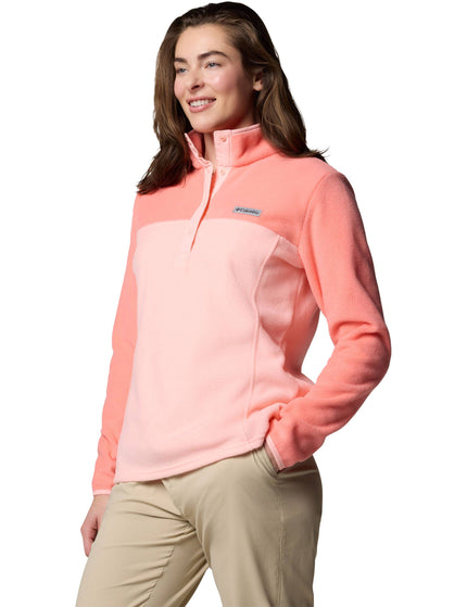 Columbia Benton Springs Half Snap Pullover - Pink Sand/Alpenglowimages3- The Sports Edit