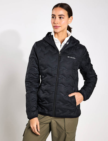 Columbia Delta Ridge II Down Hooded Jacket Black The Sports Edit