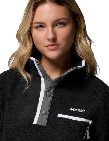 Columbia Helvetia II Cropped Sherpa Half Snap Fleece - Blackimages3- The Sports Edit